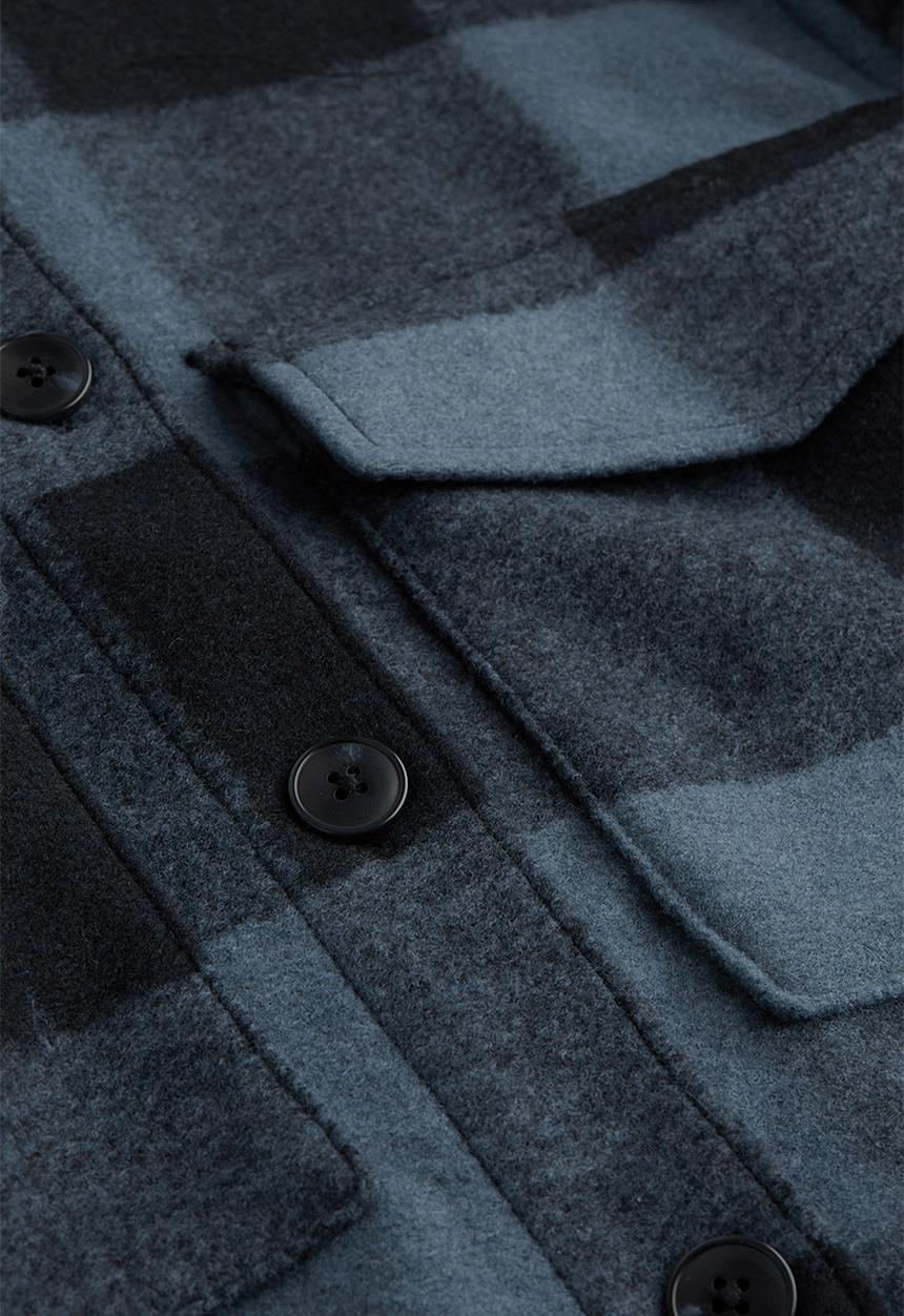H&M - Oversized shacket - blue/checked