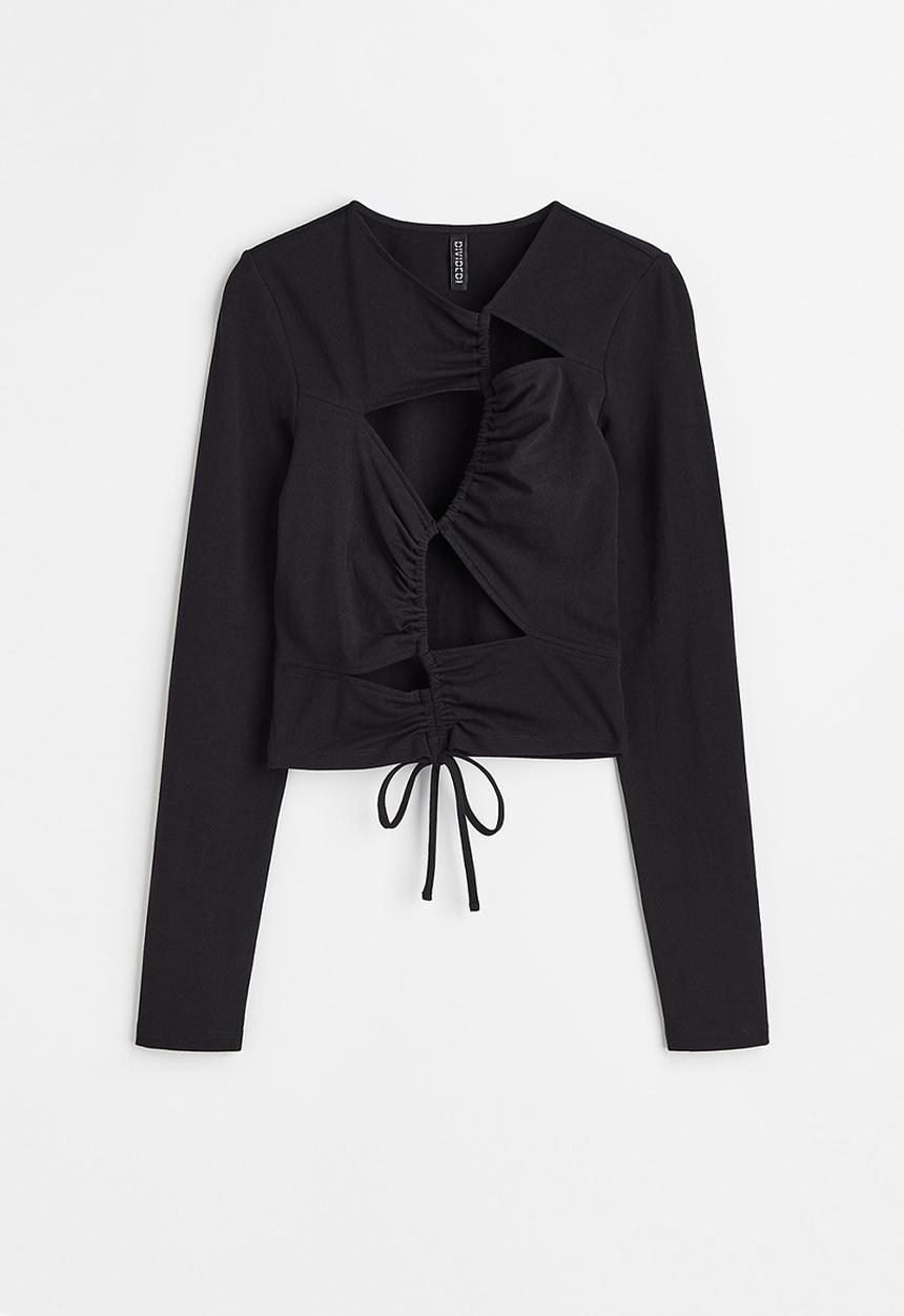H&M - Cut-out top - black
