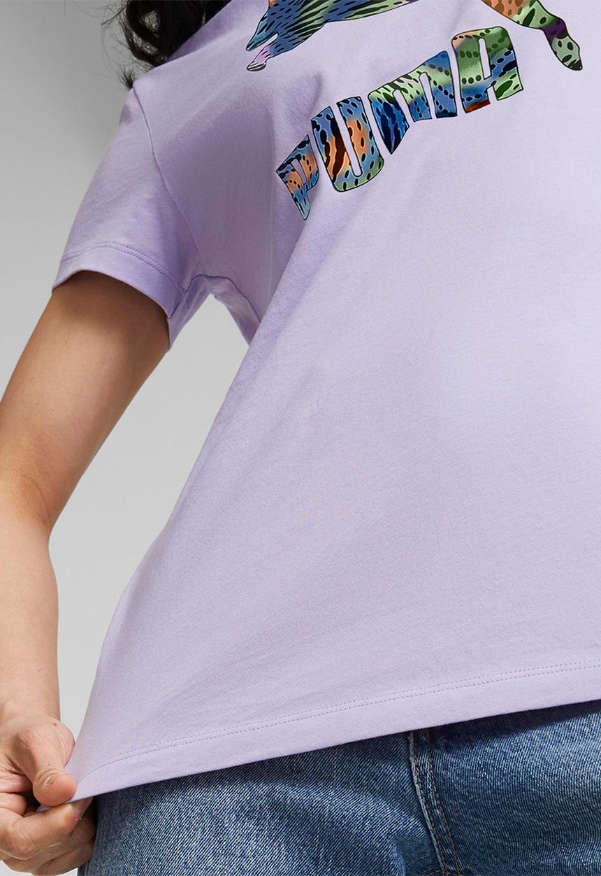 PUMA - Classics logo infill tee - vivid violet