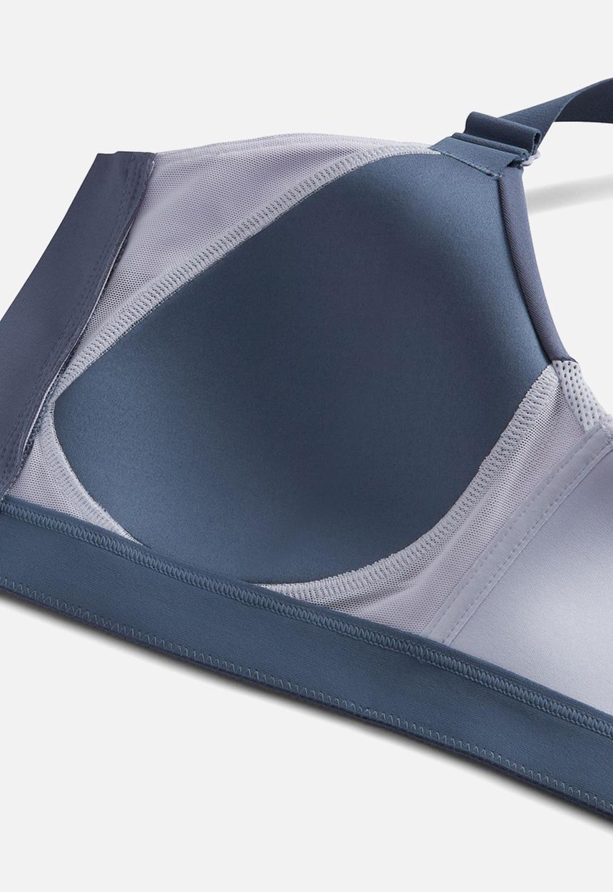 Nike - W nike dri-fit alpha zip-front bra - diffused blue/diffused blue