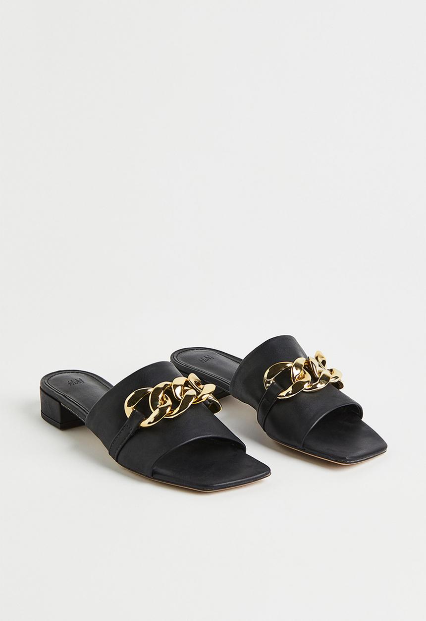 H&M - Chain-detail mules - black