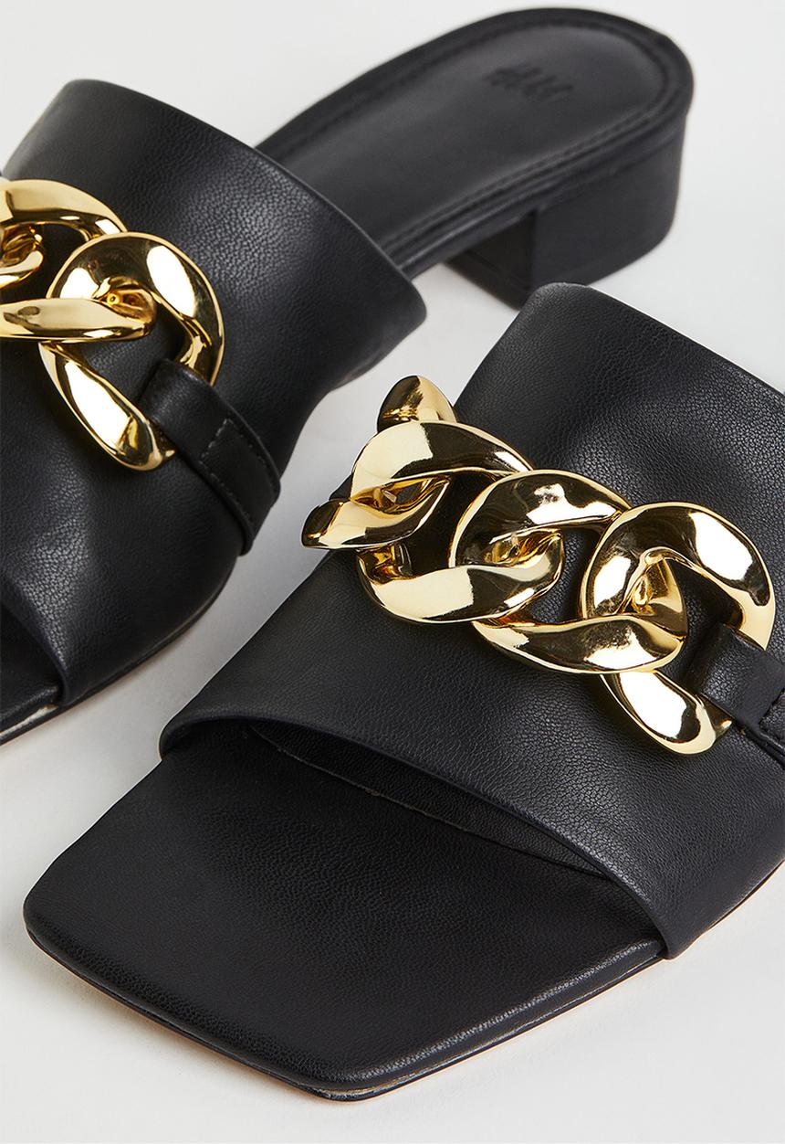 H&M - Chain-detail mules - black