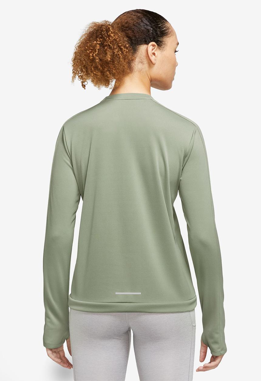 Nike - W nike dri-fit pacer crew - oil green/reflective silv