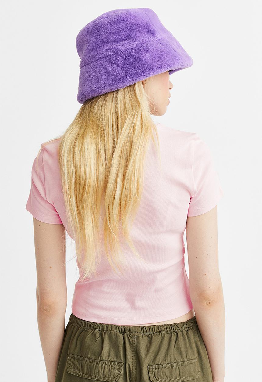 H&M - Fitted top - light pink/eyes