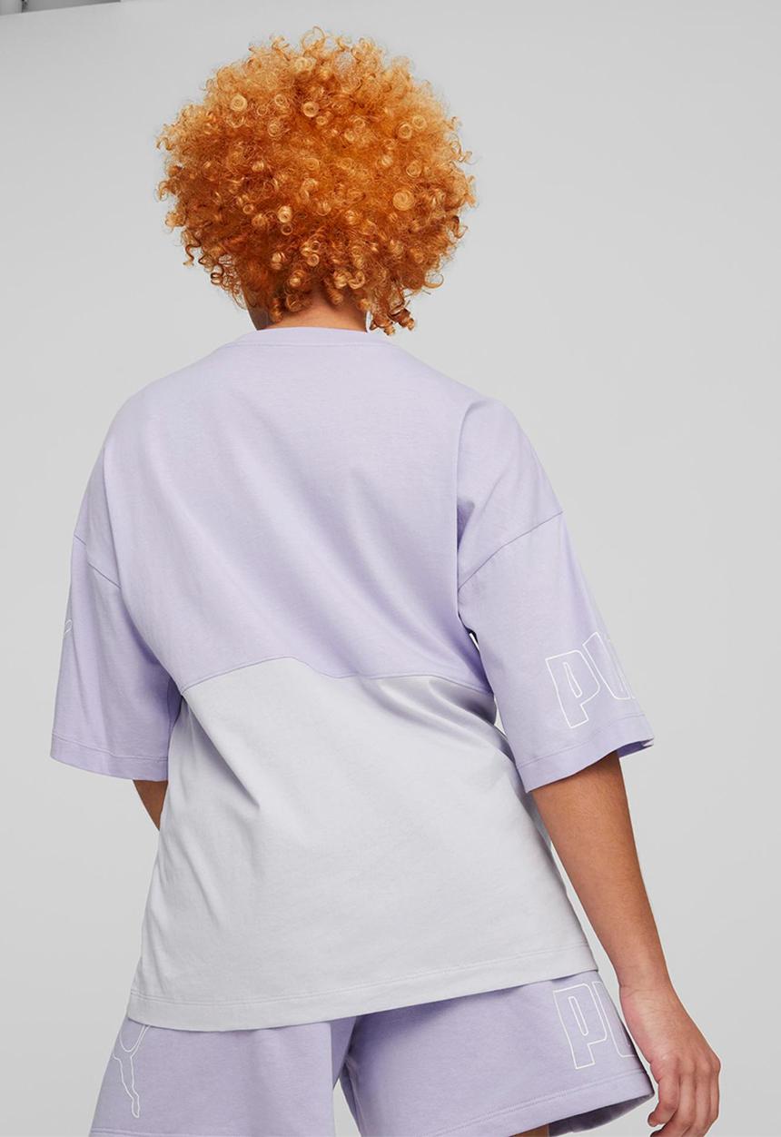 PUMA - Puma power colorblock tee - vivid violet
