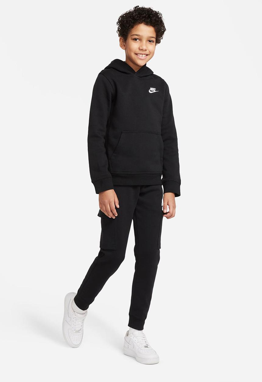 Nike - B nsw hoodie po club - black/white