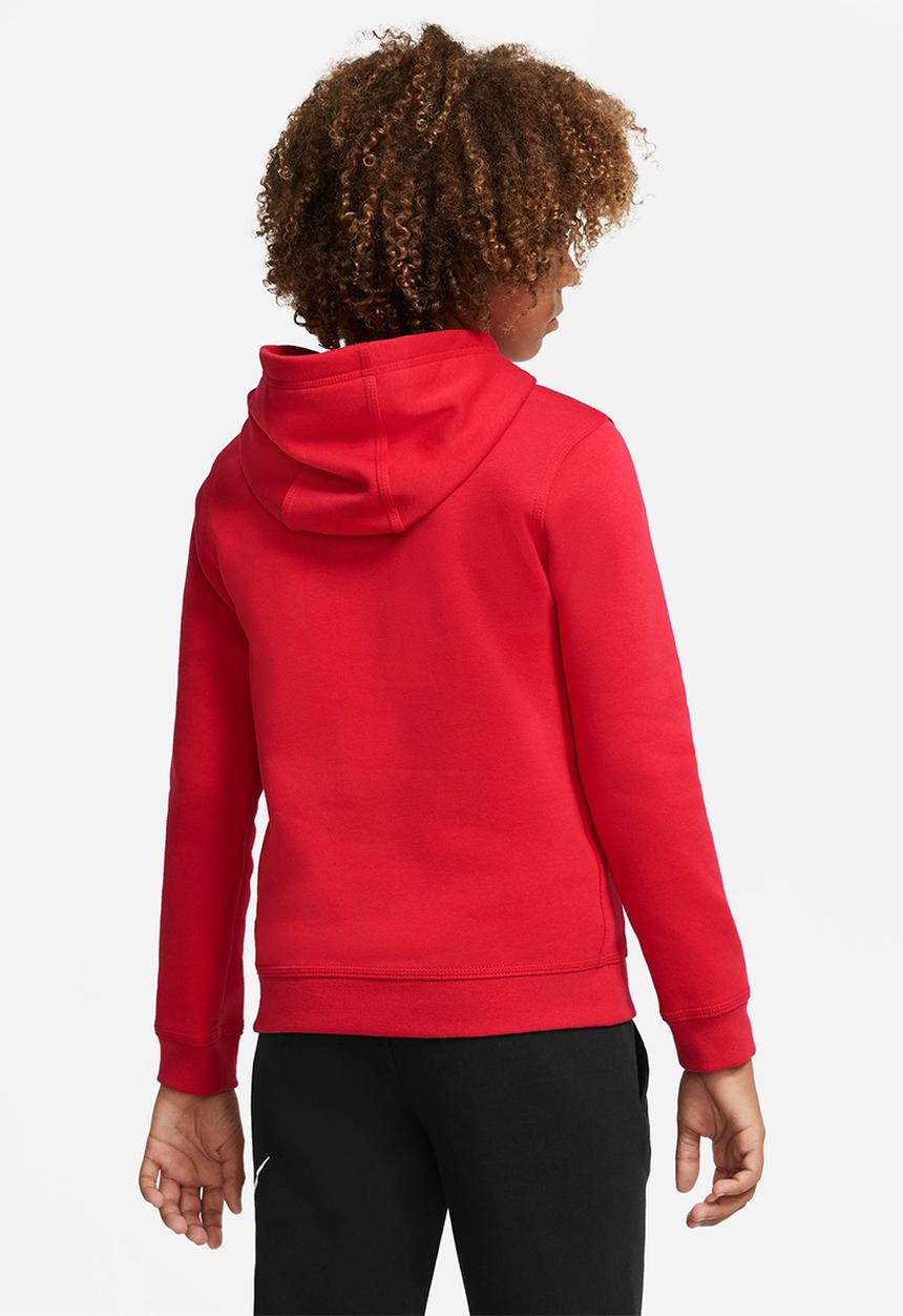 Nike - B nsw hoodie po club - unvred/white