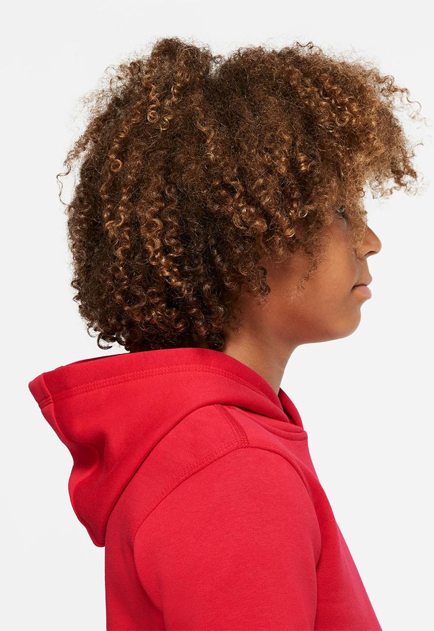 Nike - B nsw hoodie po club - unvred/white