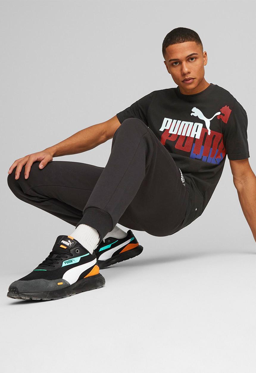PUMA - Ess+ logo power tee - puma black-warm earth
