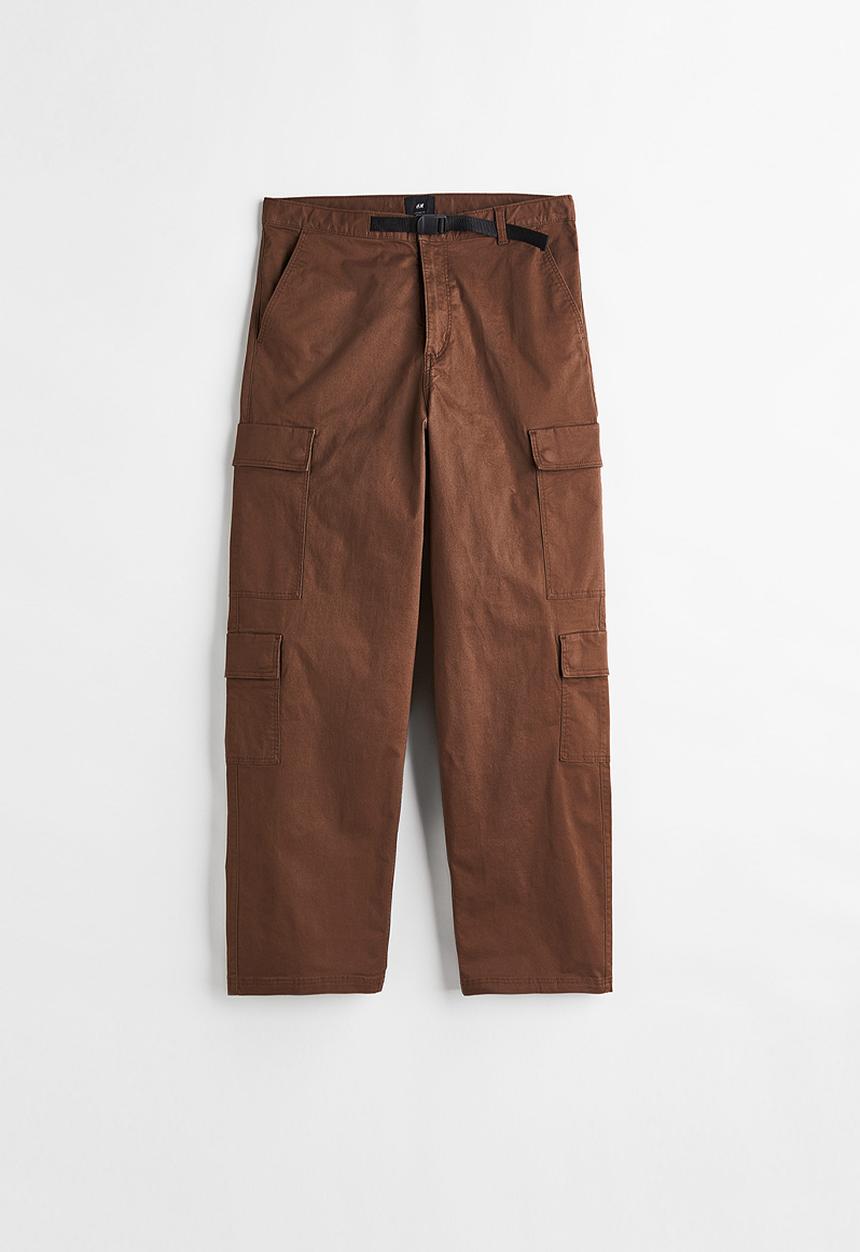 H&M - Loose fit cargo trousers - brown