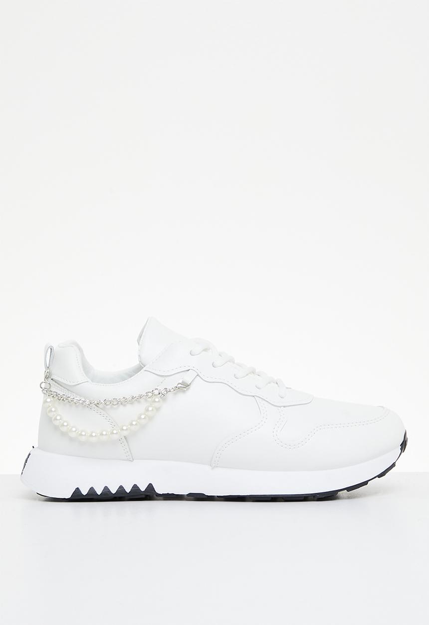 Jada - Pearl detail sneaker - white
