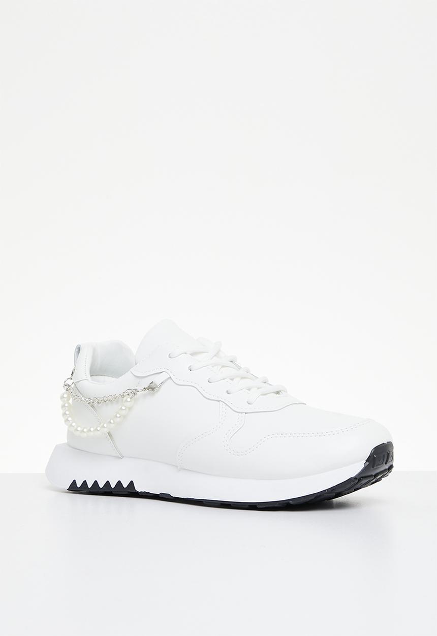 Jada - Pearl detail sneaker - white