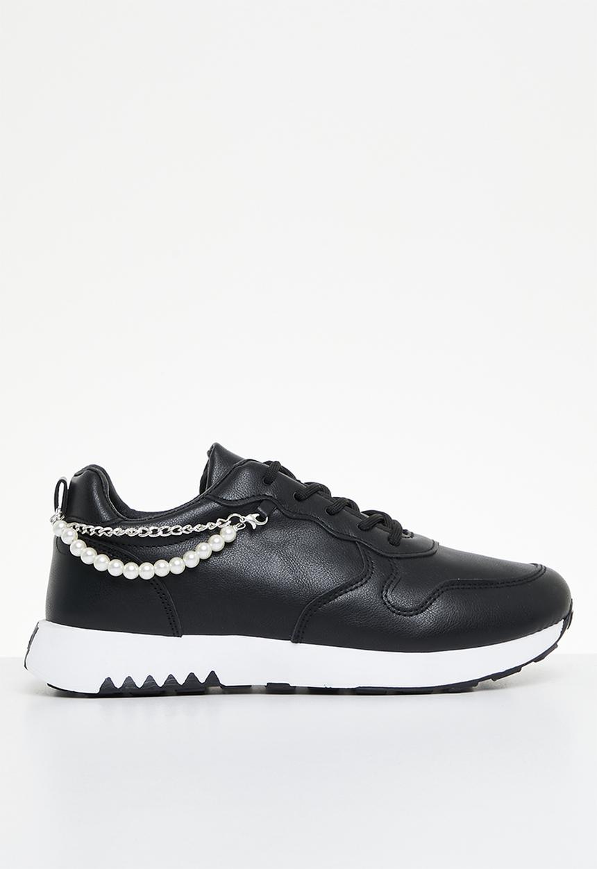 Jada - Pearl detail sneaker - black