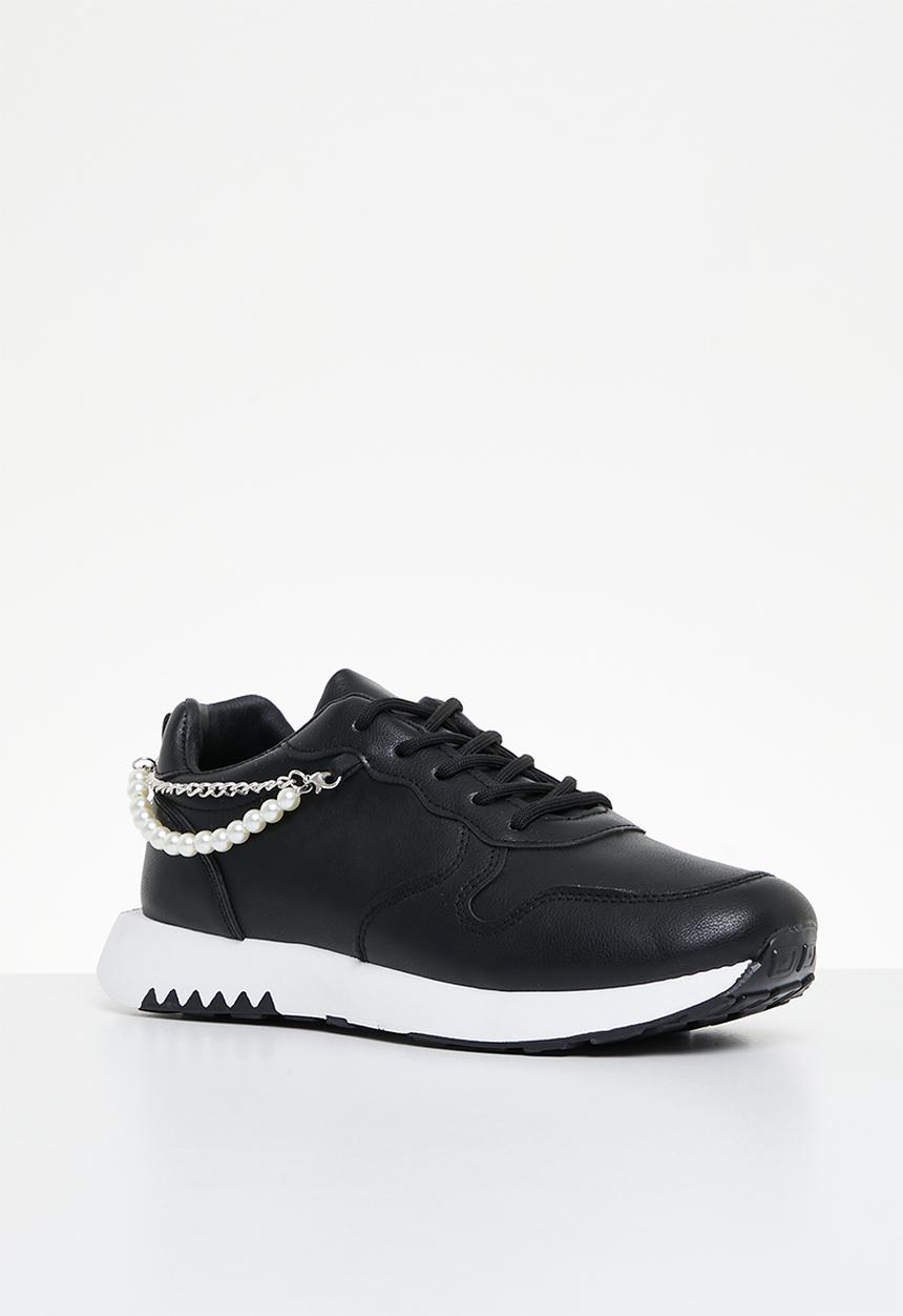 Jada - Pearl detail sneaker - black