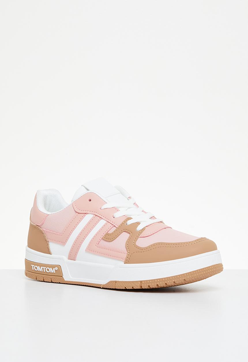 Tom Tom - Low cut colour block sneaker - mink/white multi