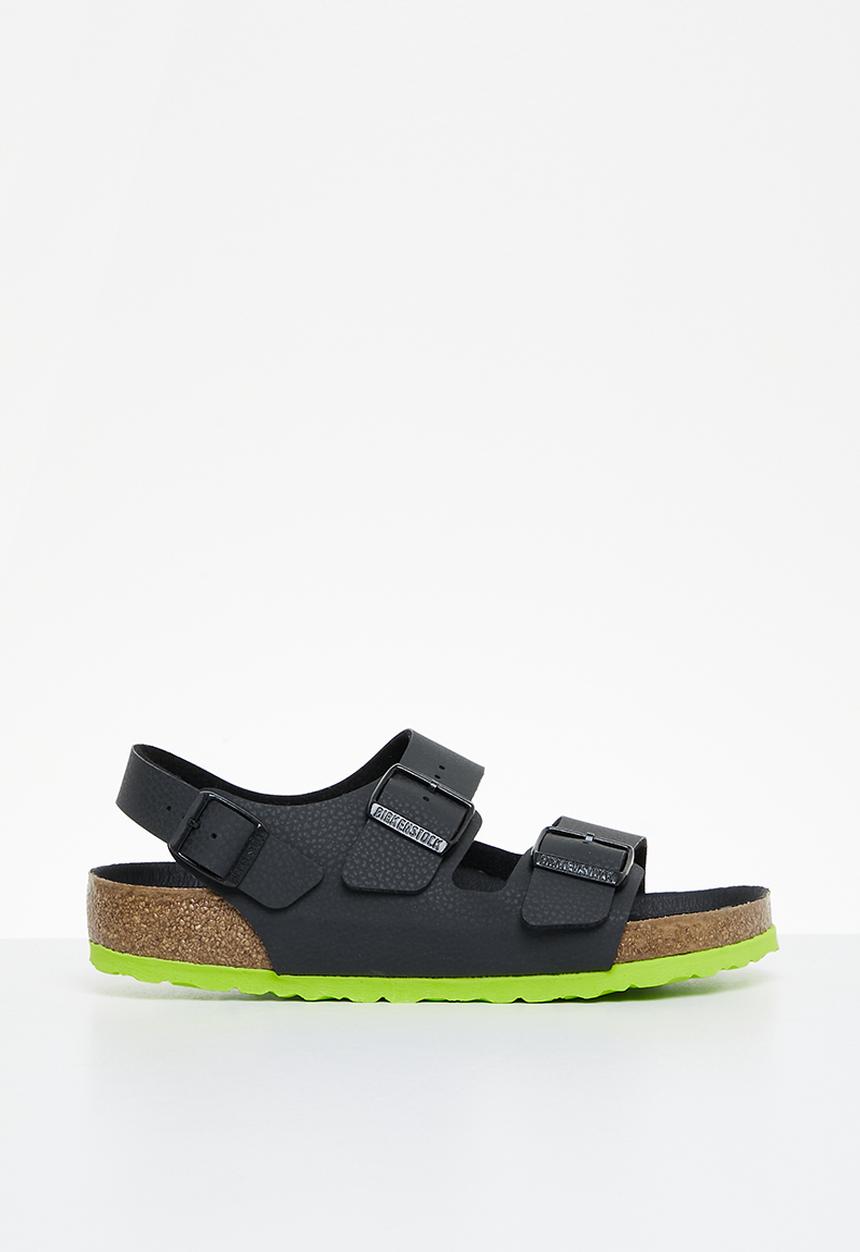 Birkenstock - Milano kids bf desert soil black lime narrow - desert soil black lime