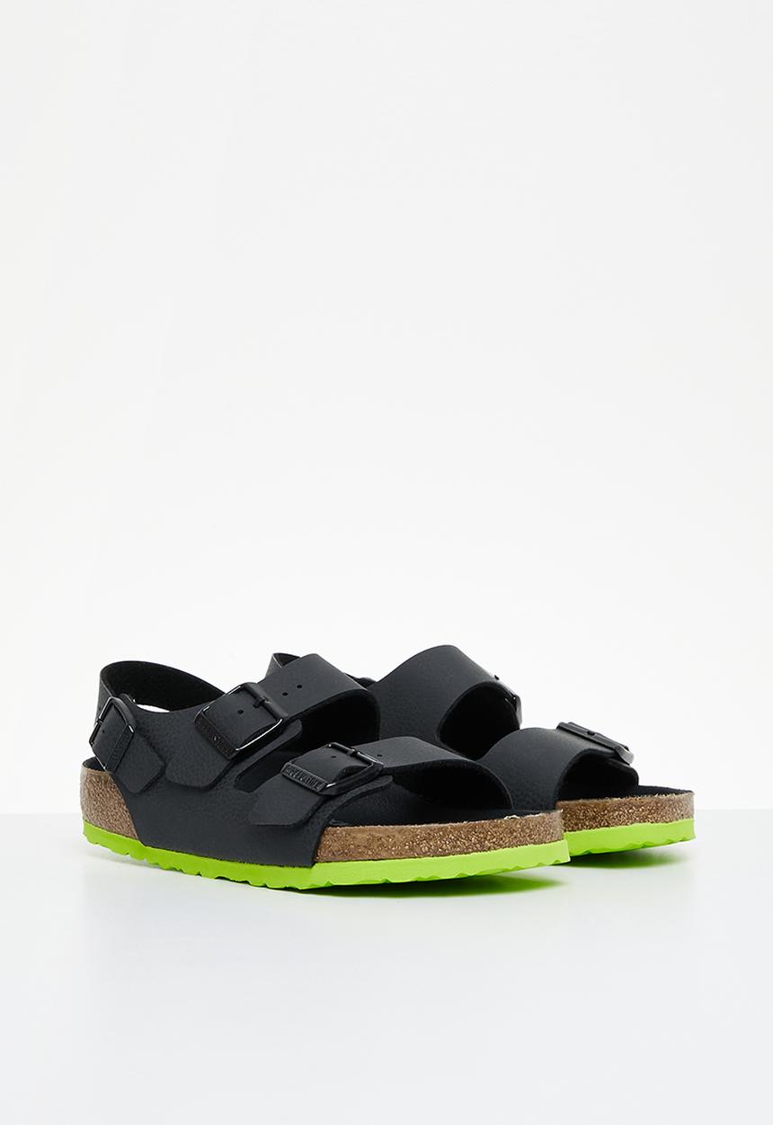 Birkenstock - Milano kids bf desert soil black lime narrow - desert soil black lime