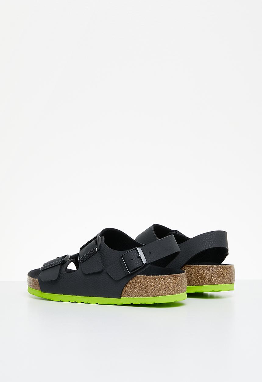 Birkenstock - Milano kids bf desert soil black lime narrow - desert soil black lime