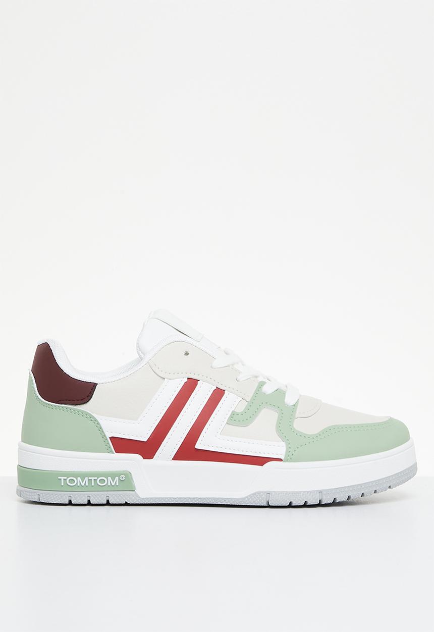 Tom Tom - Low cut colour block sneaker - beige/sage multi