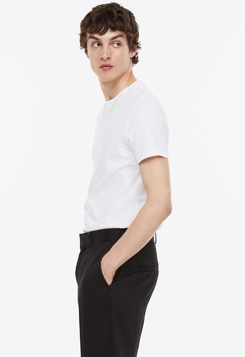 H&M - Slim fit pima cotton T-shirt - white
