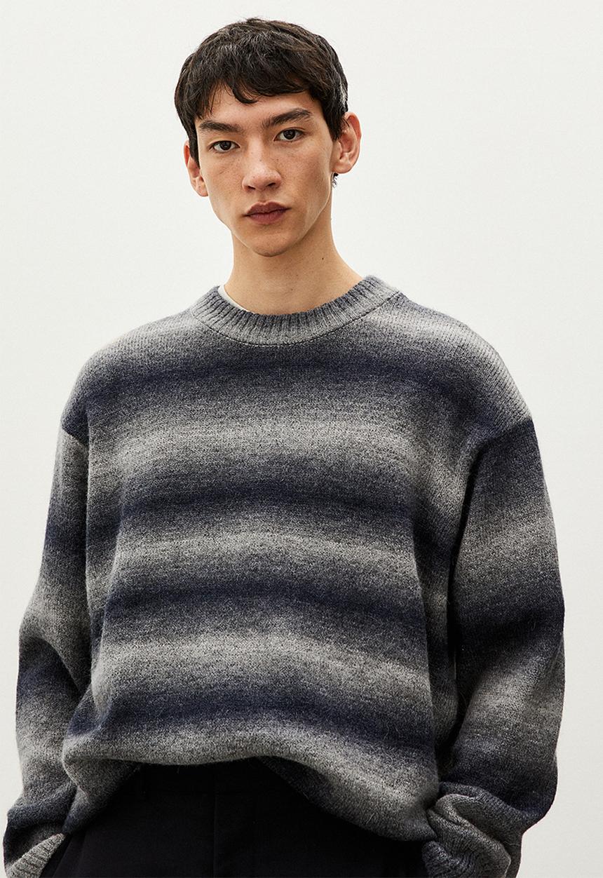 H&M - Relaxed fit jumper - dark blue/striped