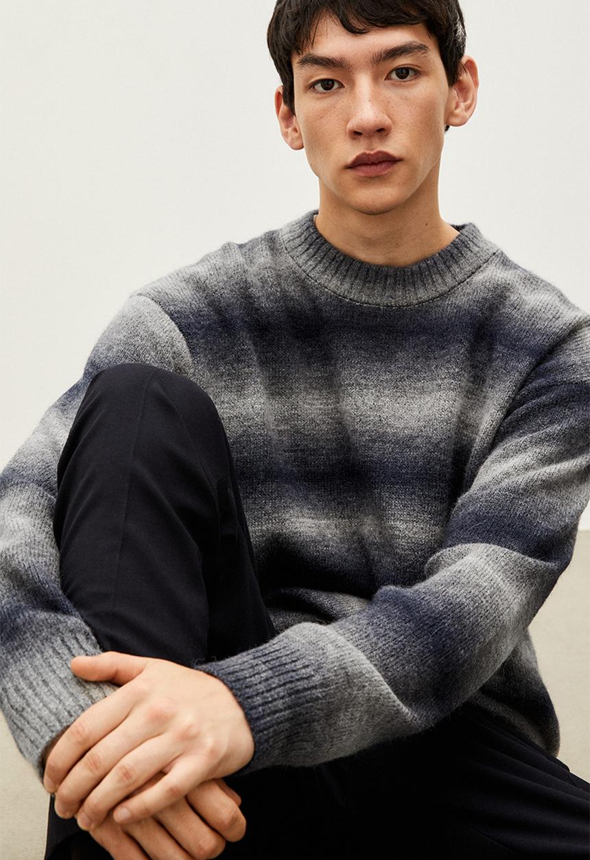 H&M - Relaxed fit jumper - dark blue/striped