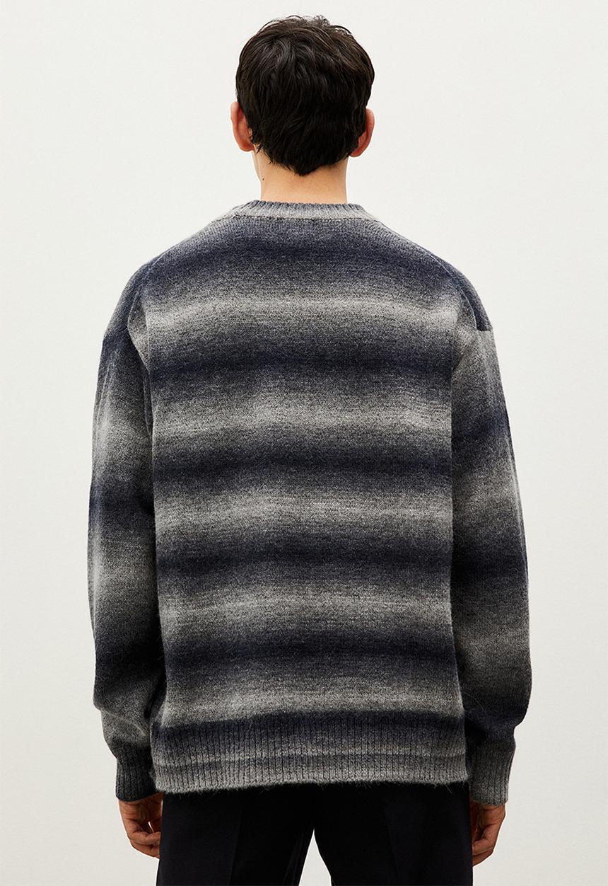 H&M - Relaxed fit jumper - dark blue/striped