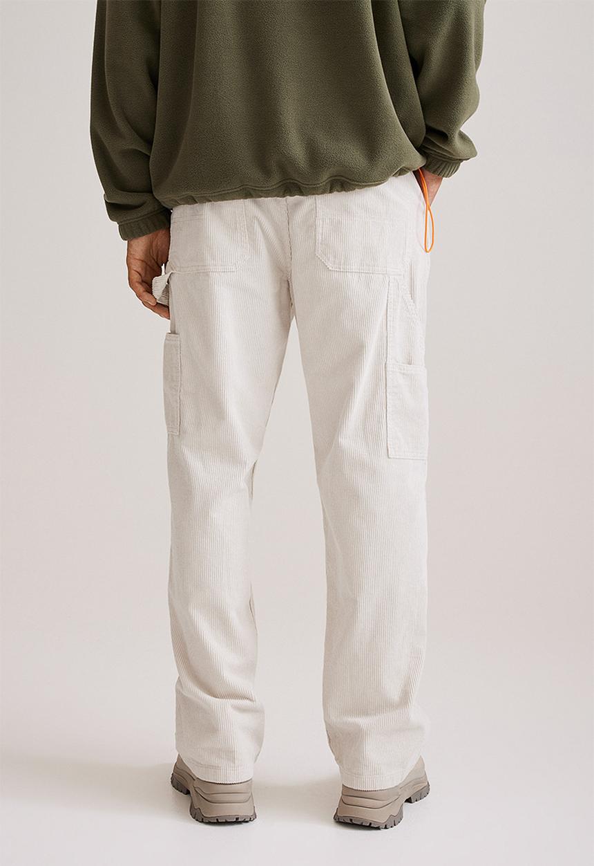 H&M - Relaxed fit corduroy trousers - light beige