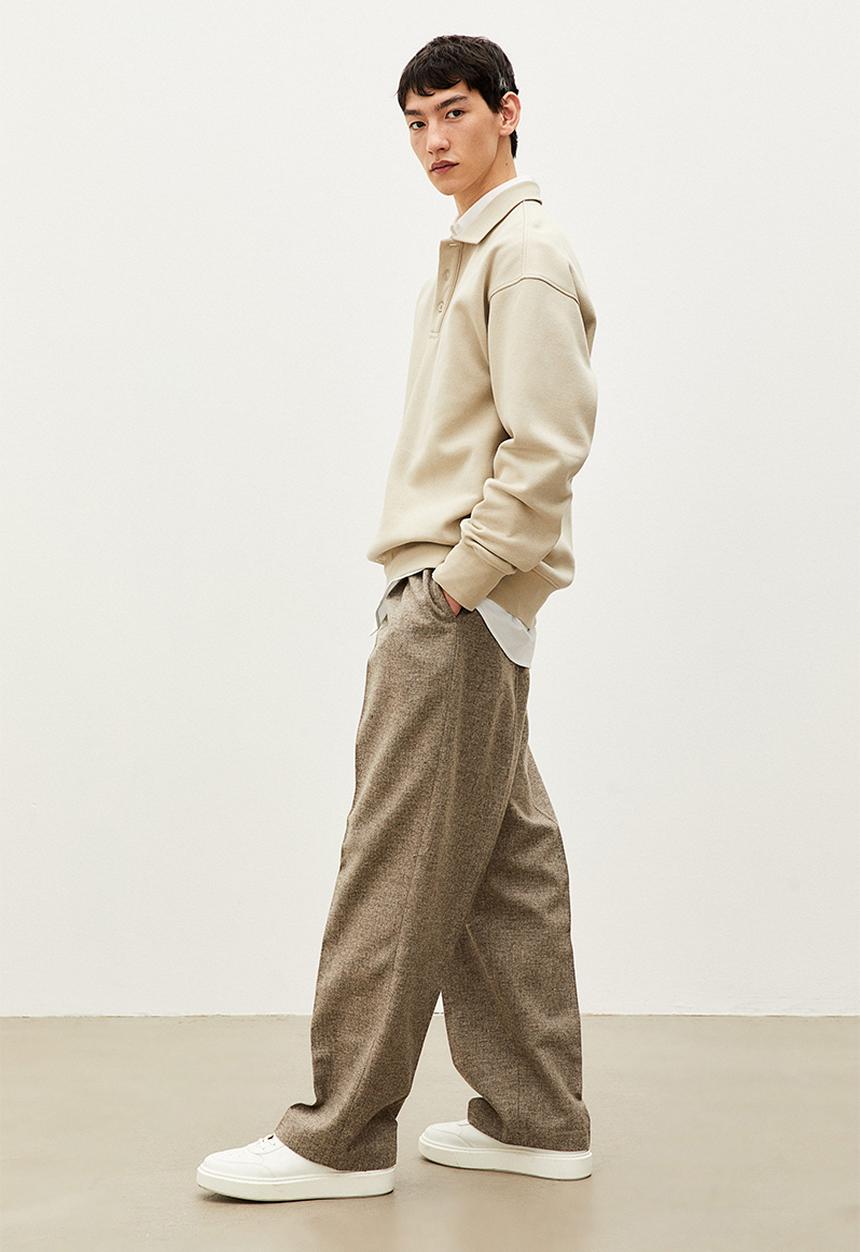H&M - Relaxed fit polo shirt - light beige