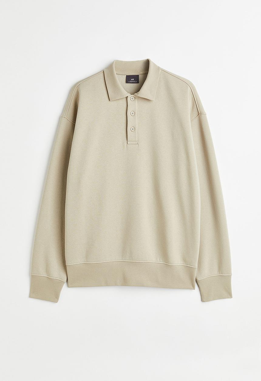 H&M - Relaxed fit polo shirt - light beige
