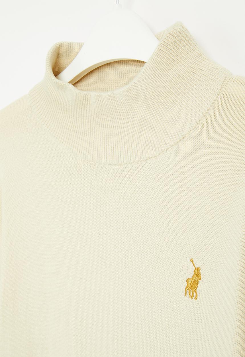 POLO - Girls paige ls knitted pullover - white