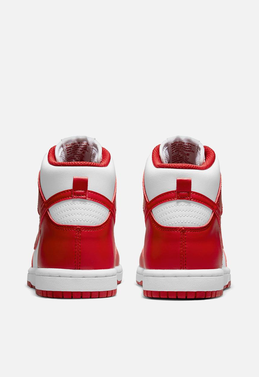 Nike - Nike dunk high - white/university red