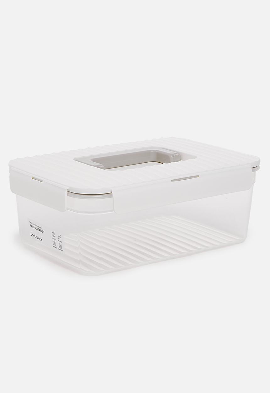LocknLock - Wave container large set of 3 - white