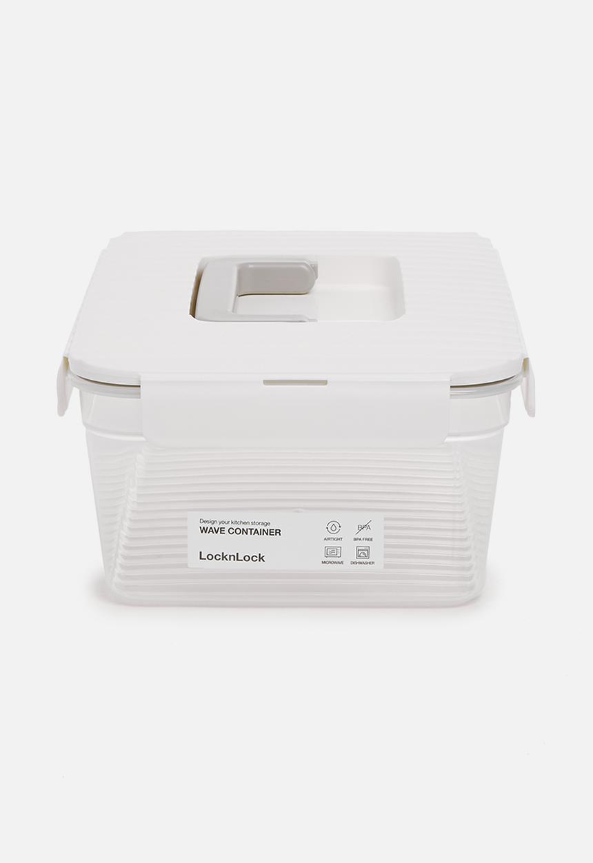 LocknLock - Wave container large set of 3 - white