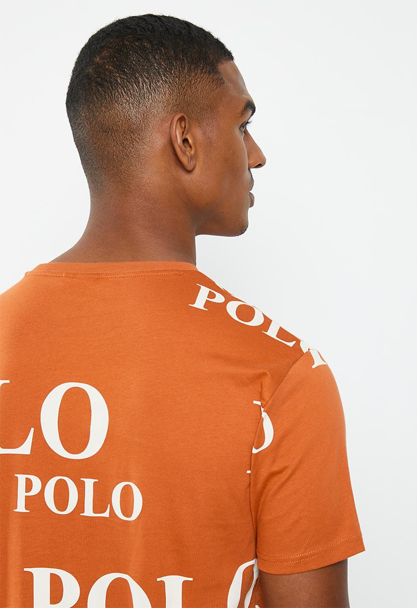 POLO - Mens aop short sleeve tee - orange