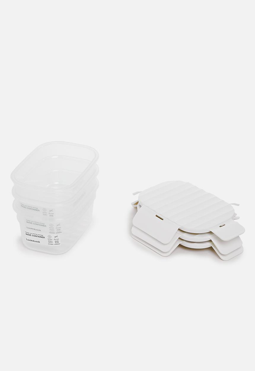 LocknLock - Wave container small set of 3 - white