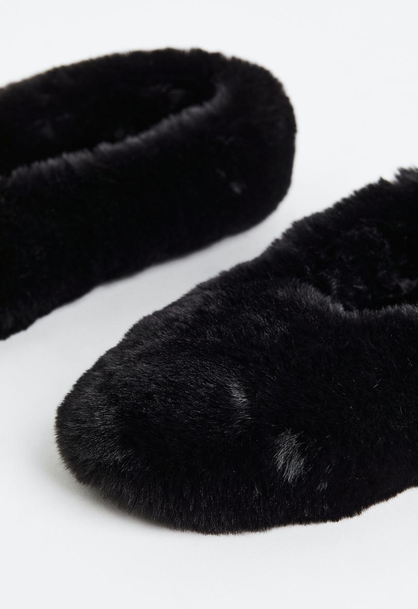 H&M - Soft indoor slippers - black