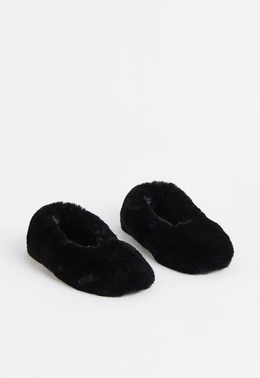 H&M - Soft indoor slippers - black
