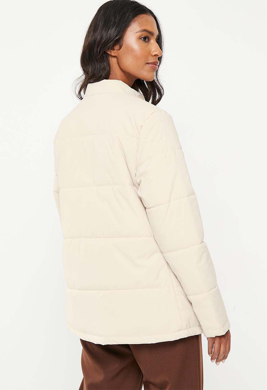 POLO - Wmn long sleeve puffer jacket - stone