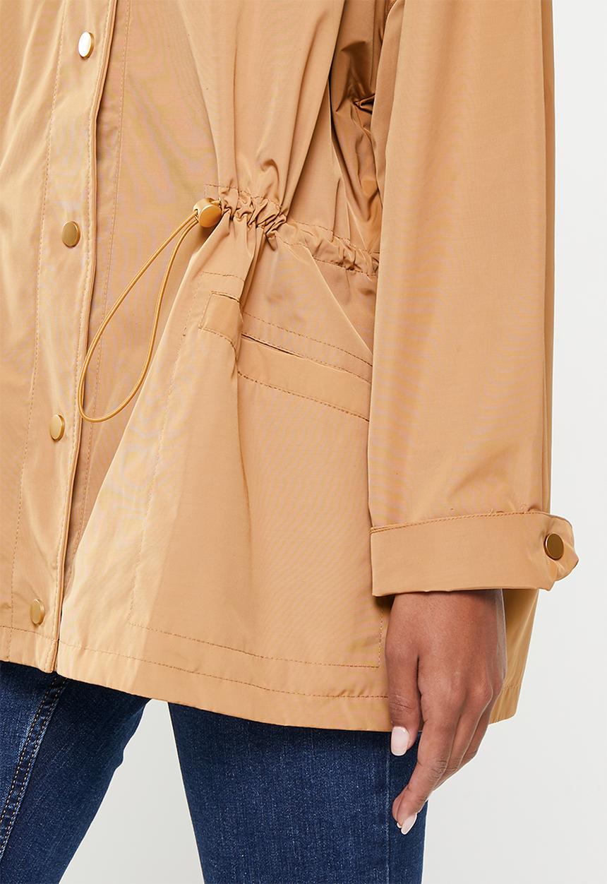 POLO - Wmn long sleeve parka jacket - camel