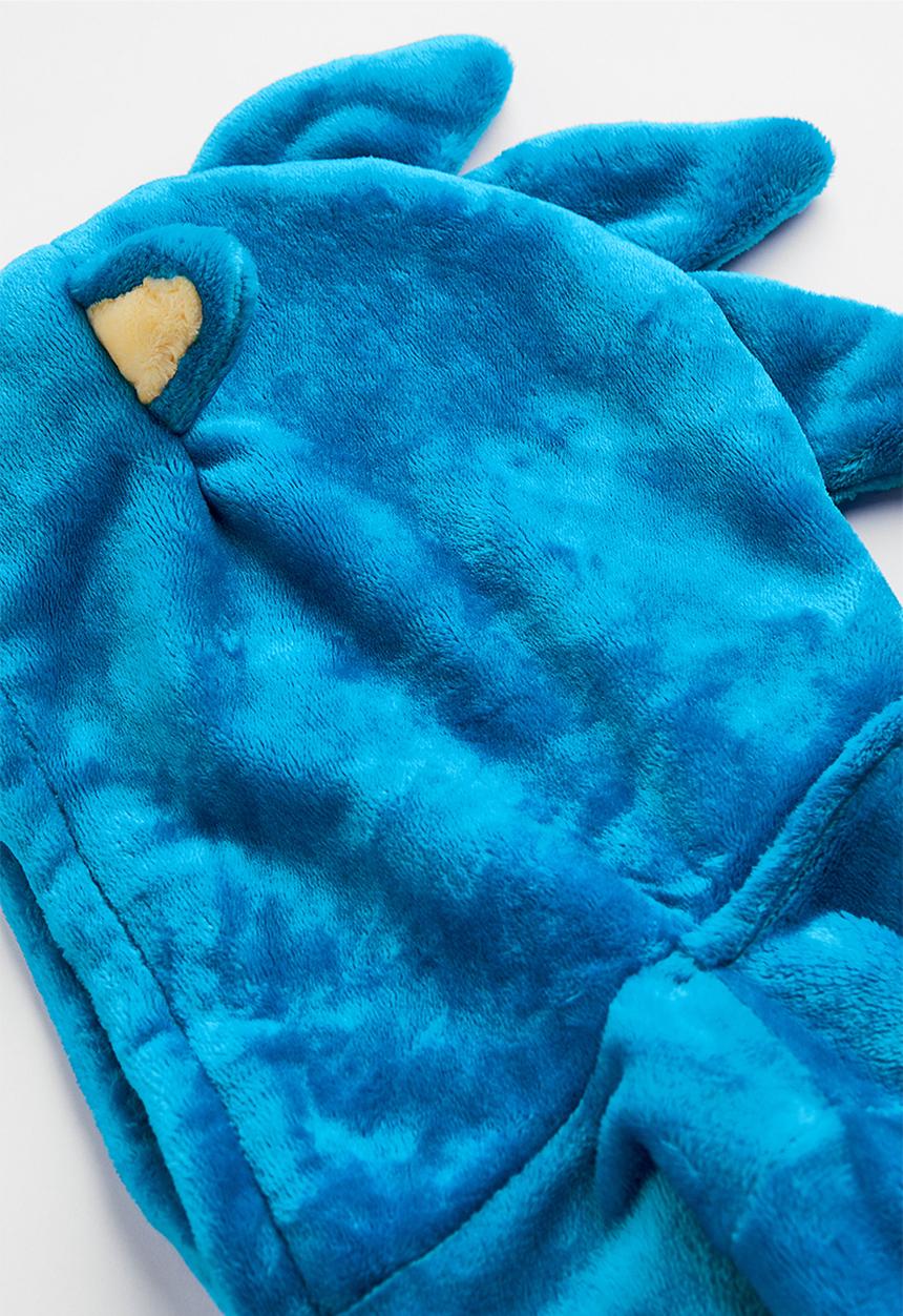 H&M - Printed pile hoodie - blue/sonic the hedgehog