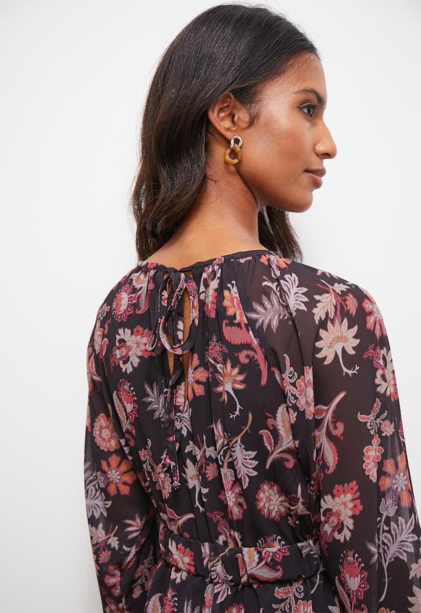 edit - Balloon sleeve midi dress - interior floral