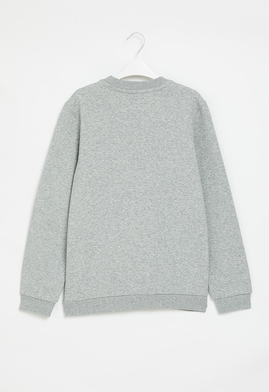 Aca Joe - Boys aca joe lazer cut crew sweater - grey melange