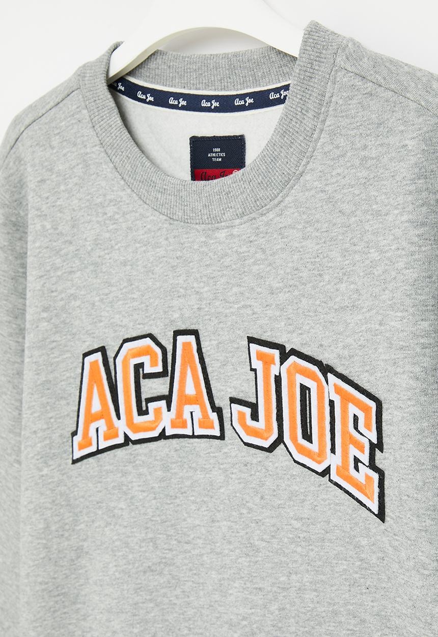 Aca Joe - Boys aca joe lazer cut crew sweater - grey melange