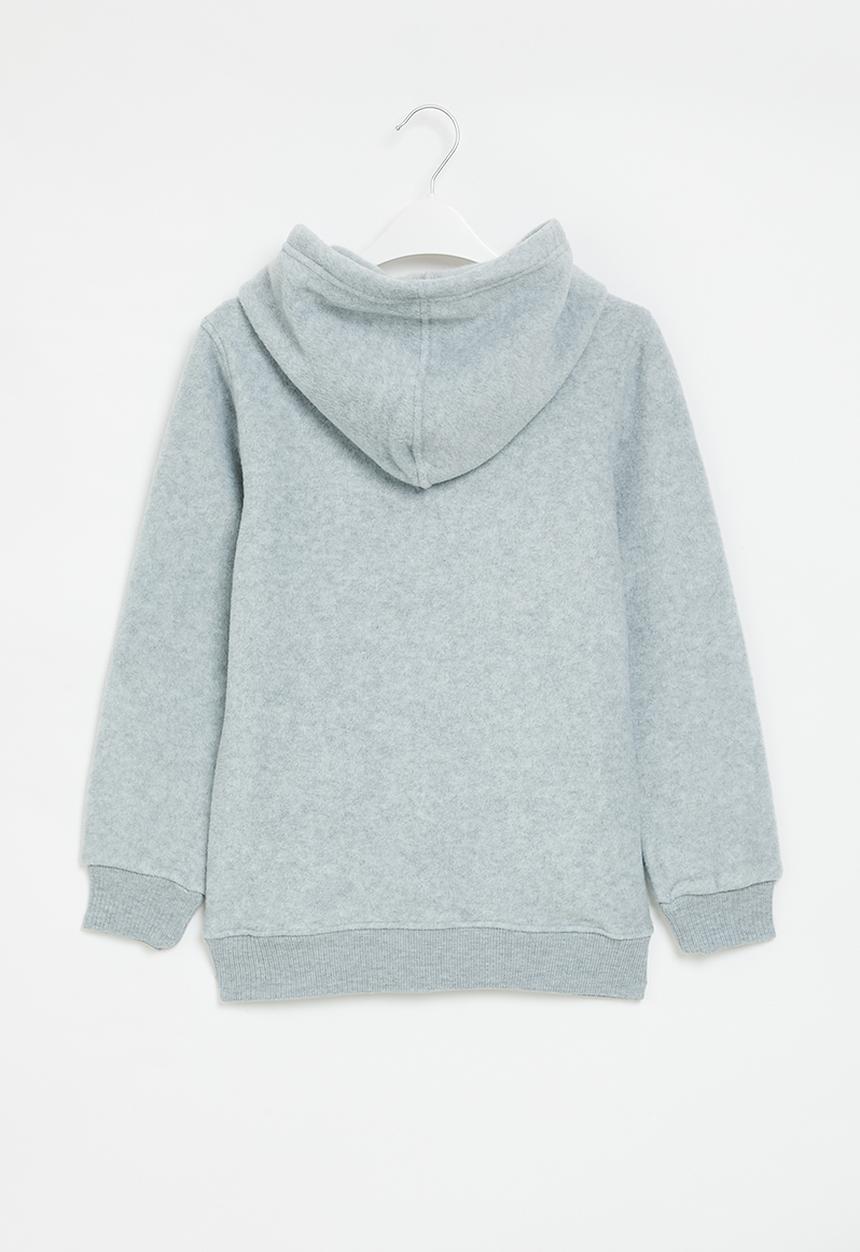 Aca Joe - Boys aca joe polar fleece applique core sweater - grey melange & red