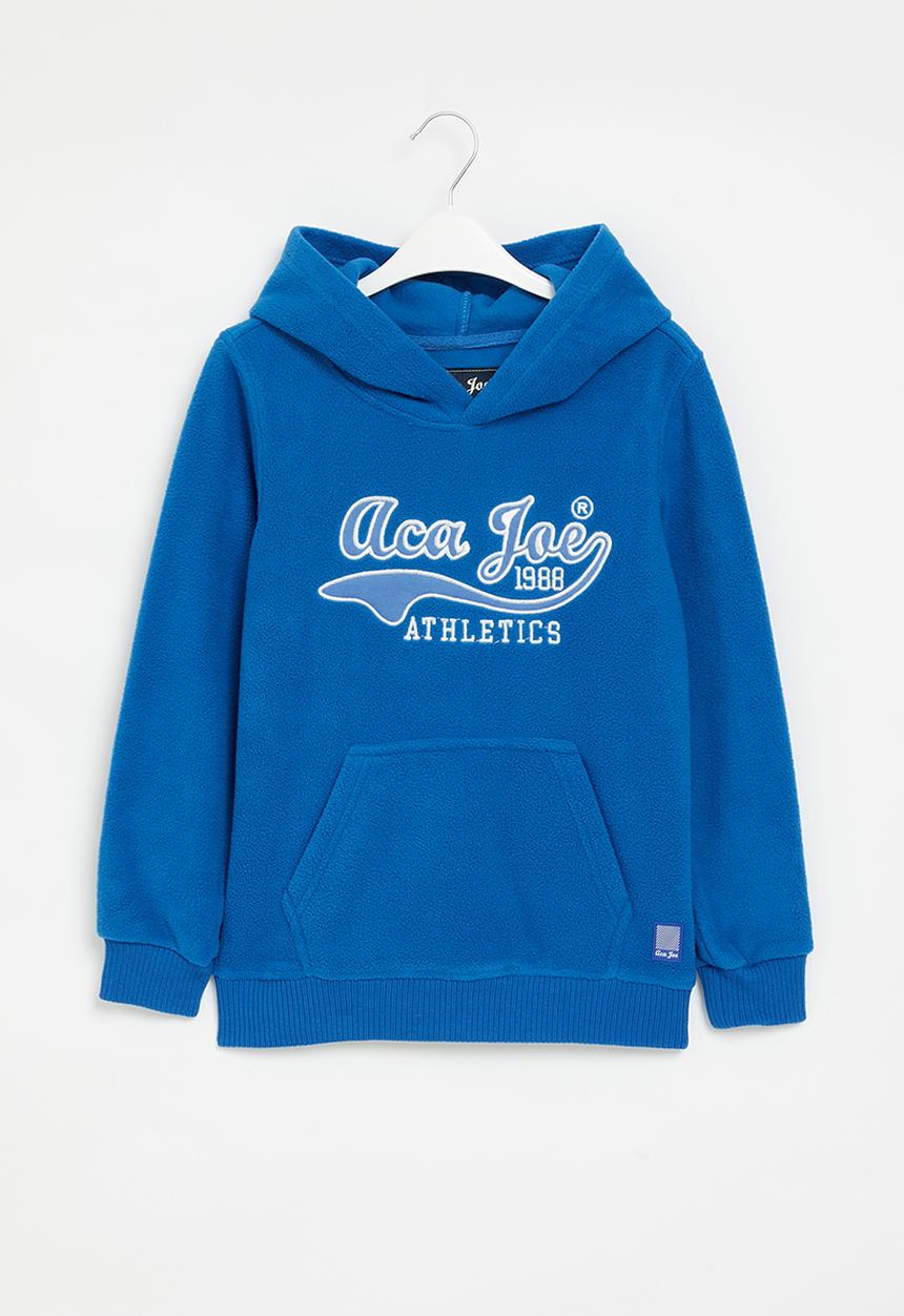 Aca Joe - Boys aca joe polar fleece applique hoody sweater - blue