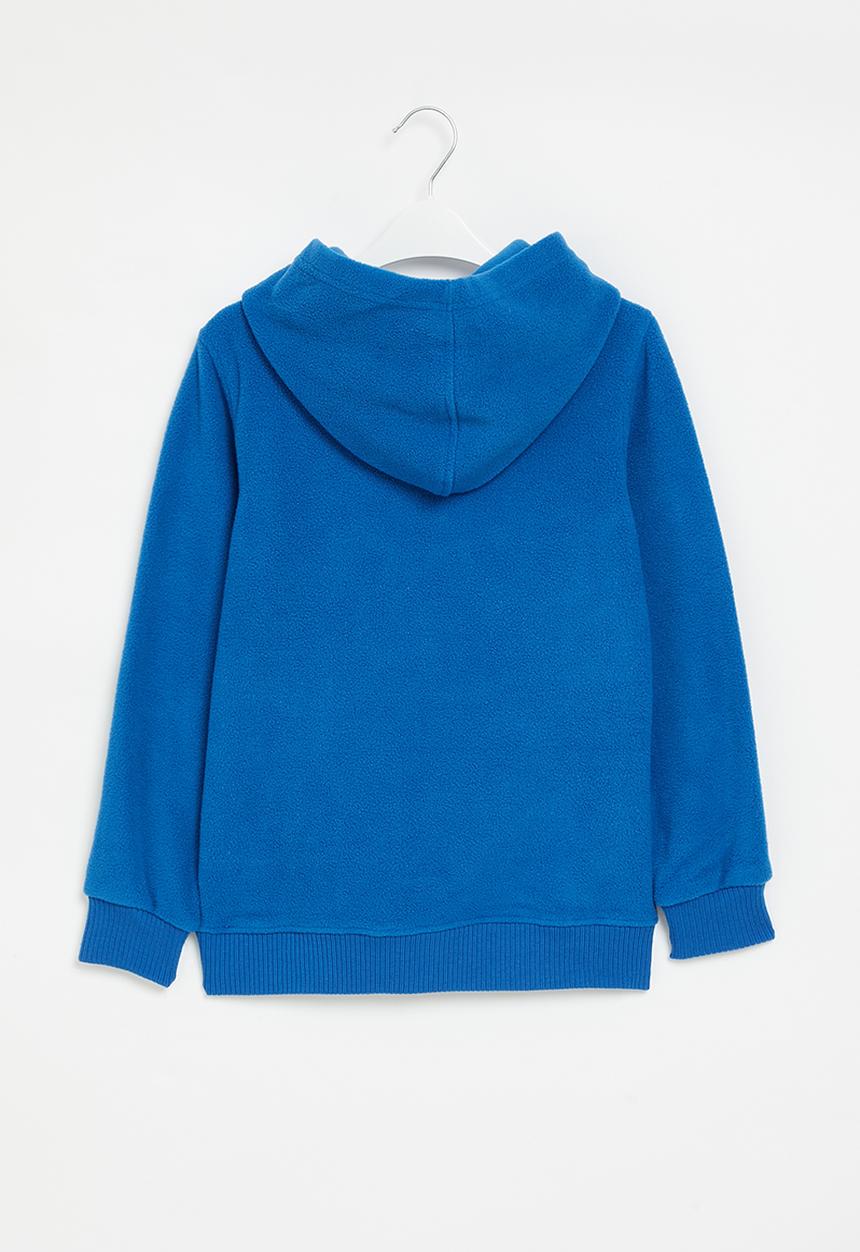 Aca Joe - Boys aca joe polar fleece applique hoody sweater - blue