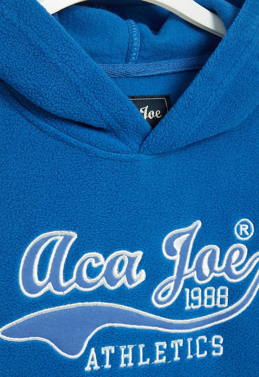 Aca Joe - Boys aca joe polar fleece applique hoody sweater - blue