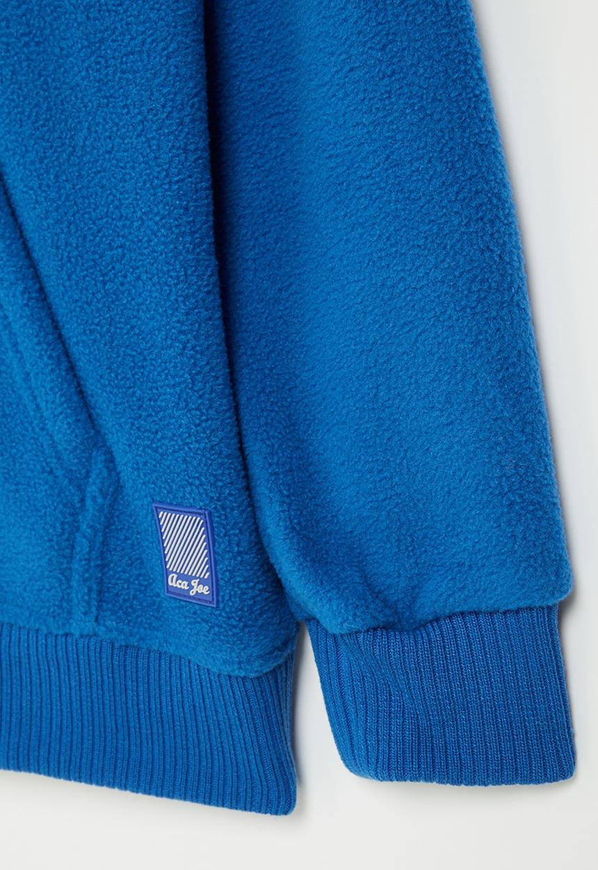 Aca Joe - Boys aca joe polar fleece applique hoody sweater - blue