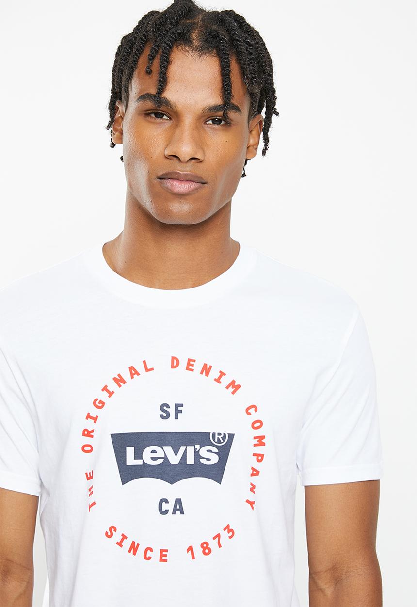 Levi’s® - Circle text grp tee - brilliant white 